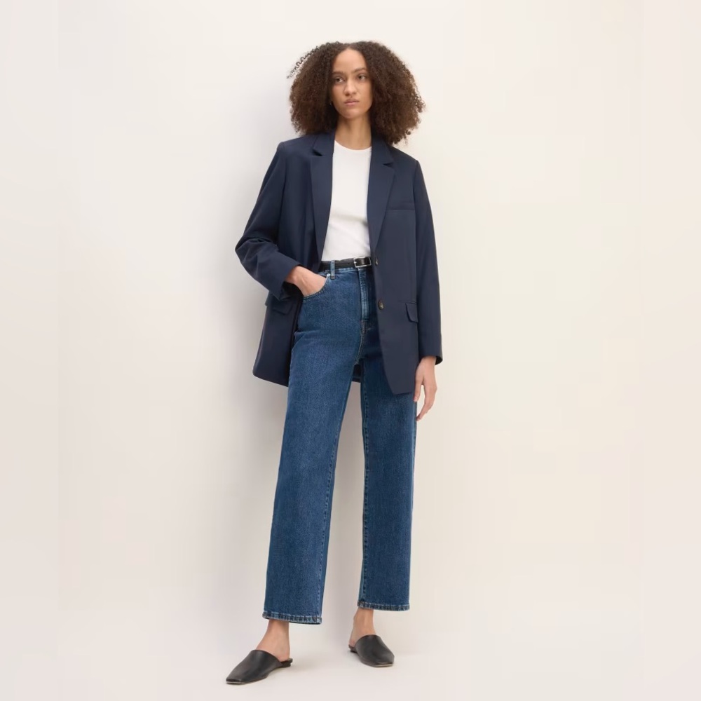 Everlane Women's Blue Flare & Wide Leg Jeans